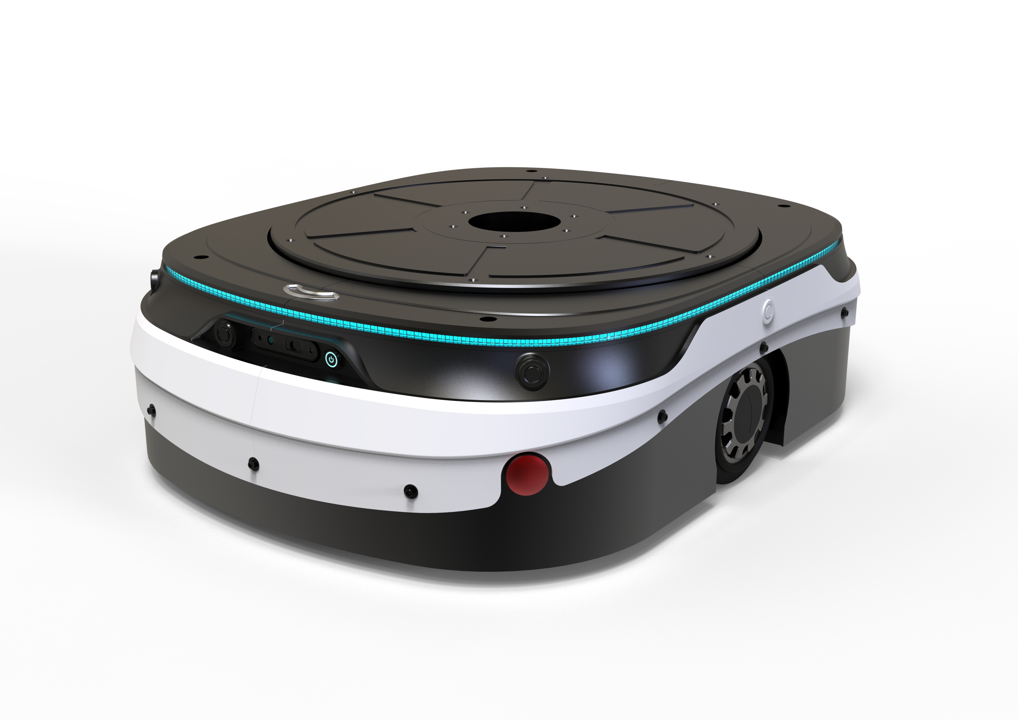 An industrial autonomous mobile robot (AMR) — the same kind of body we convert from SolidWorks to URDF in this appendix